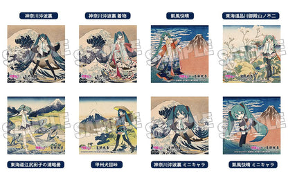 Hatsune Miku x Katsushika Hokusai iXima Sticker The Great Wave off Kanagawa (Chibi Character)