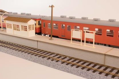 1/80 Scale Paper kit Town Corner Accessory Series Local type island platform Extension set A(Telephone pole・Station name plate)
