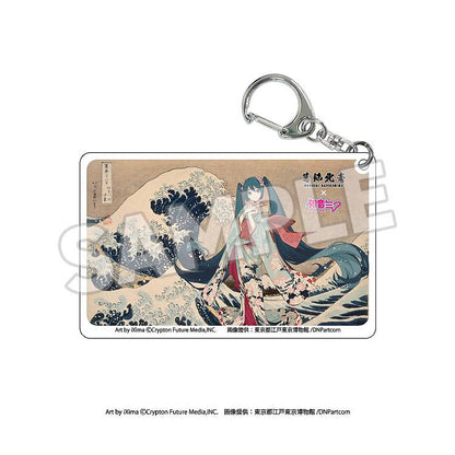 KATSUSHIKA HOKUSAI x HATUNE MIKU Katsushika Hokusai x Hatsune Miku Clear Acrylic Keychain (Box)
