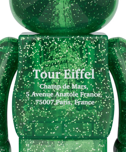 BE@RBRICK EIFFEL TOWER 100% & 400% GREEN DRESS Ver.