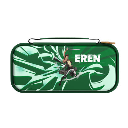 Official Attack on Titan Limited Edition EVA Hard Shell Carrying Case (Eren Green)- Drakong