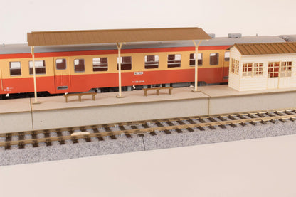1/80 Scale Paper kit Town Corner Accessory Series Local type island platform Extension set B(Shed)