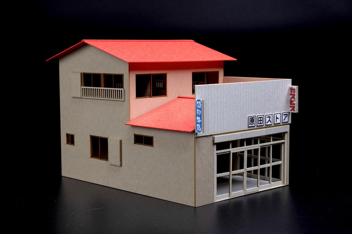 (Model Kits) 1/80 Scale Paper kit Town Corner Accessory Series Store Corner Store