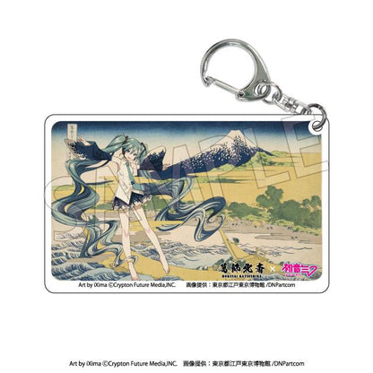 (Blind Box) Hokusai Katsushika x Hatsune Miku Clear Acrylic Key Chain (Rerun)