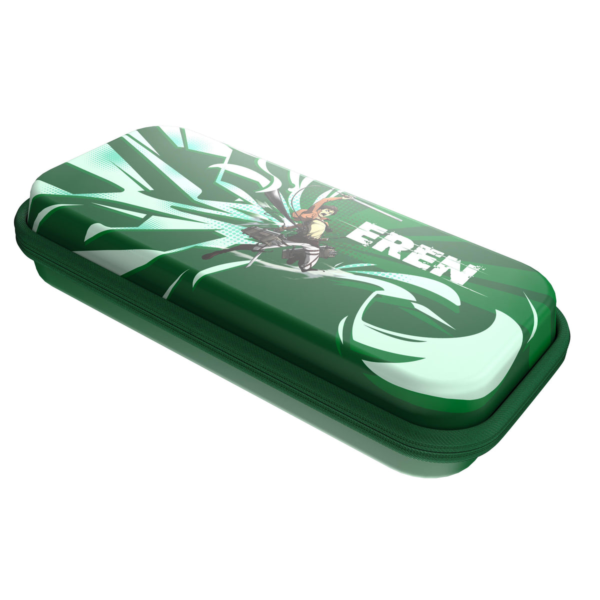 Official Attack on Titan Limited Edition EVA Hard Shell Carrying Case (Eren Green)- Drakong