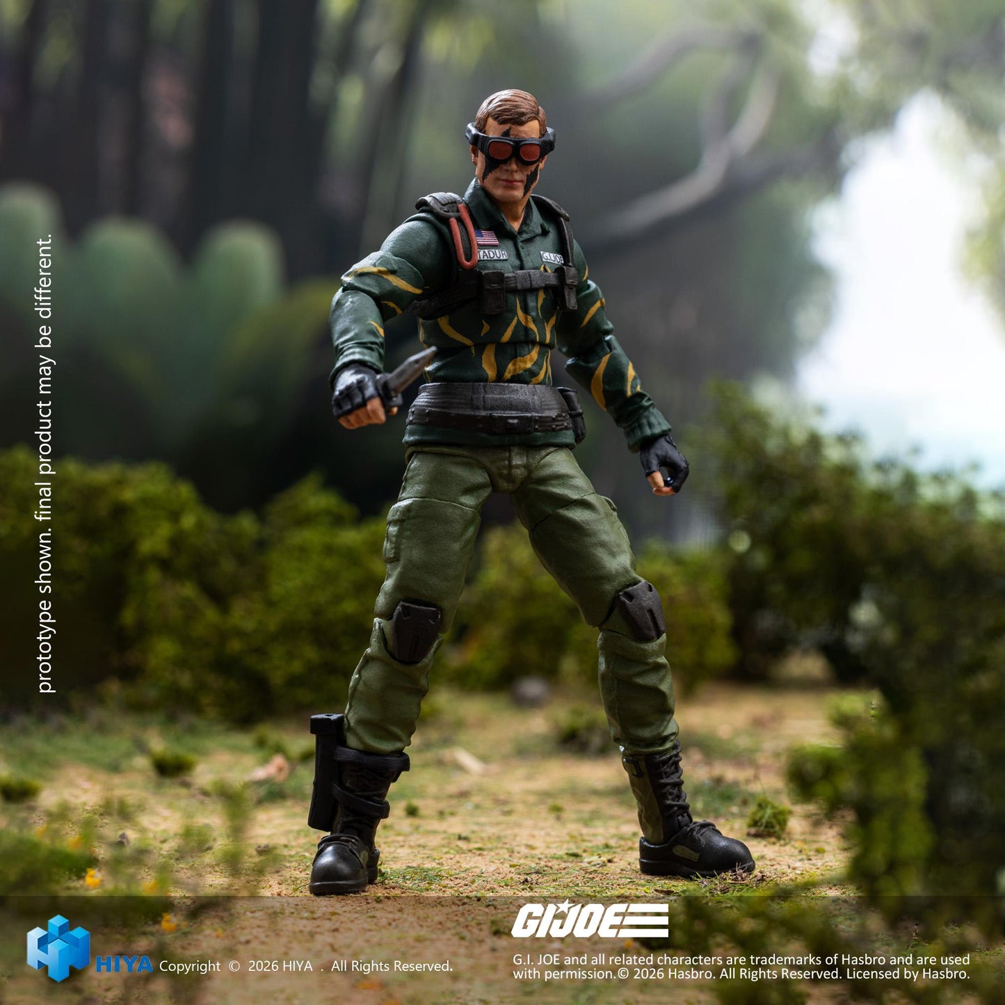 HIYA Exquisite Mini Series 1/18 Scale 4 Inch G.I.Joe Dusty Tiger Force Version Action Figure