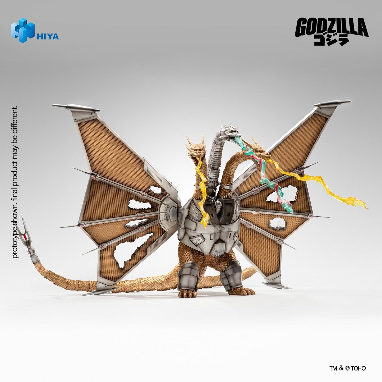 HIYA Exquisite Basic Series None Scale 13 Inch Godzilla vs. King Ghidorah Battle Damaged Mecha King Ghidorah Battle Damaged Action Figure