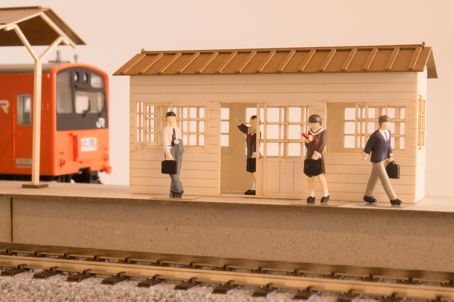 1/80 Scale Paper kit Town Corner Accessory Series Local type island platform Basic set
