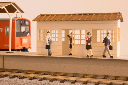 1/80 Scale Paper kit Town Corner Accessory Series Local type island platform Basic set