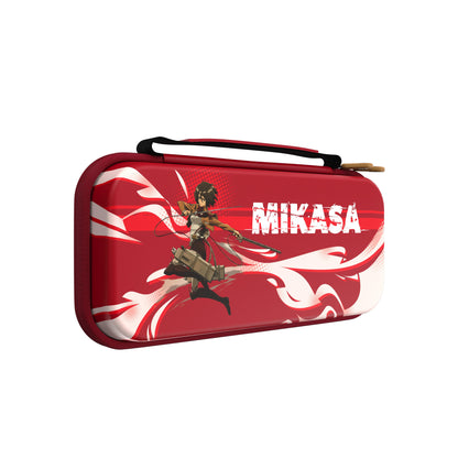 Official Attack on Titan Limited Edition EVA Hard Shell Carrying Case (Mikasa Red)- Drakong