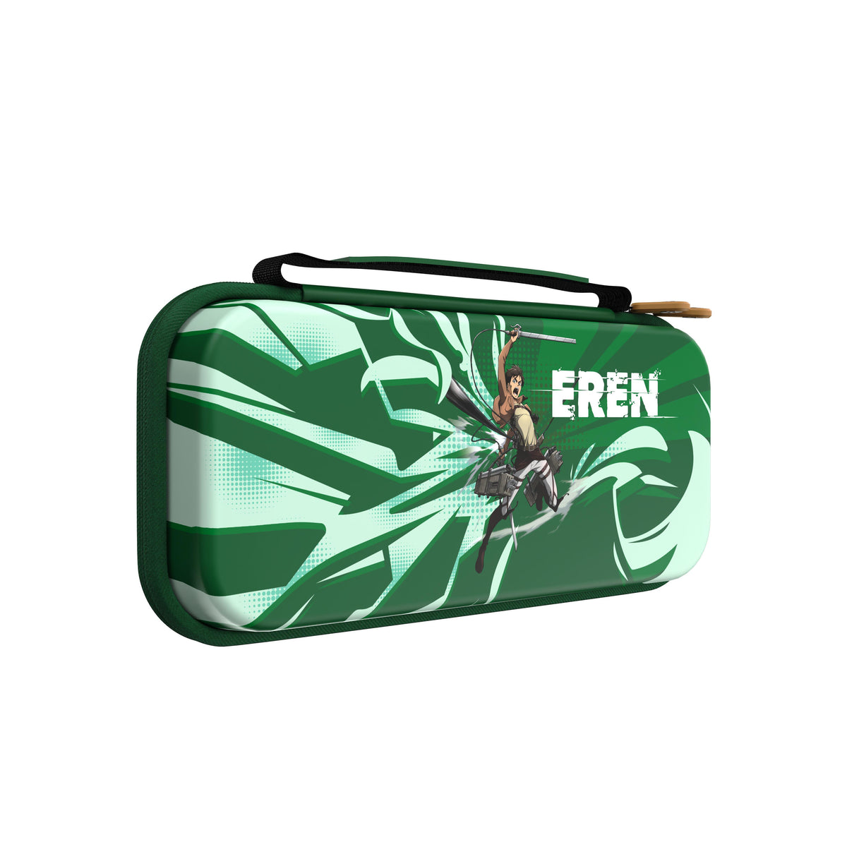 Official Attack on Titan Limited Edition EVA Hard Shell Carrying Case (Eren Green)- Drakong