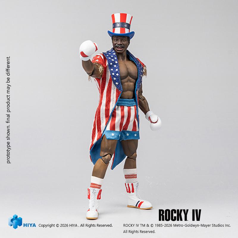 HIYA Exquisite Super Series 1/12 Scale 6 Inch Rocky IV Apollo Action Figure