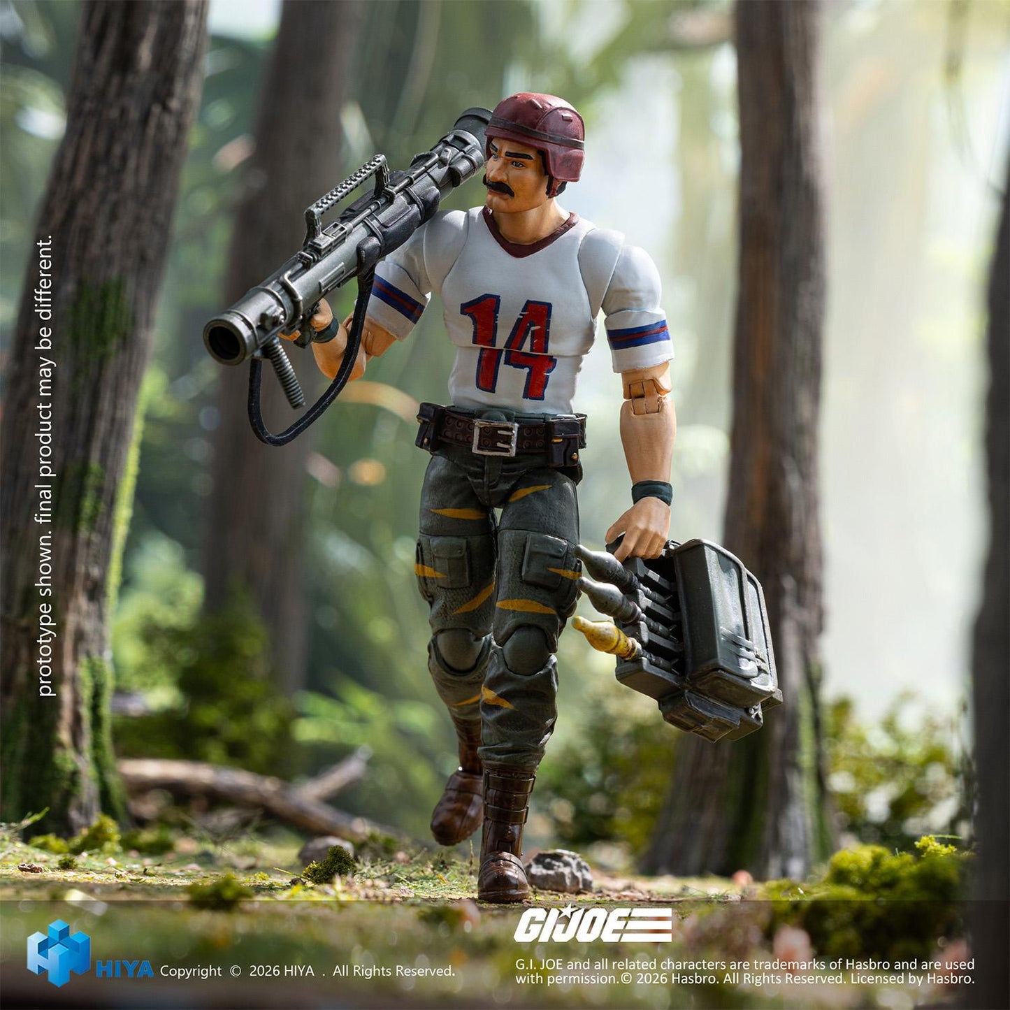 HIYA Exquisite Mini Series 1/18 Scale 4.3 Inch G.I.Joe BAZOOKA Tiger Force Version Action Figure