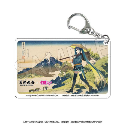 (Blind Box) Hokusai Katsushika x Hatsune Miku Clear Acrylic Key Chain (Rerun)