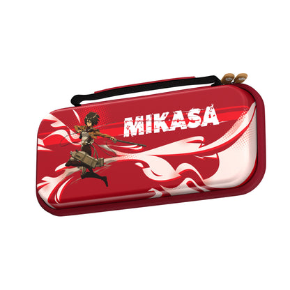 Official Attack on Titan Limited Edition EVA Hard Shell Carrying Case (Mikasa Red)- Drakong