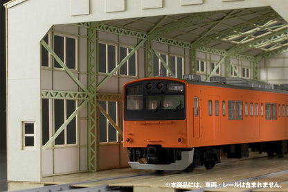 1/80 Scale Paper kit Train depot