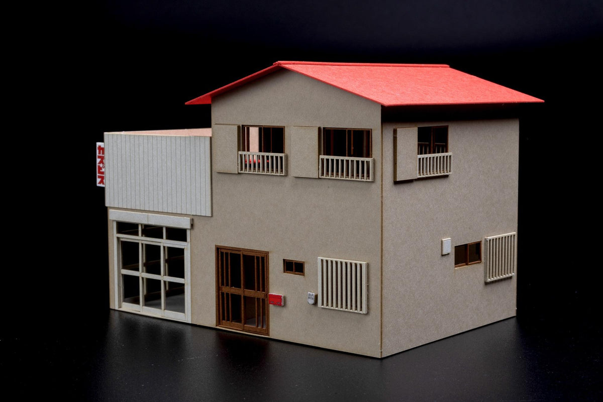 (Model Kits) 1/80 Scale Paper kit Town Corner Accessory Series Store Corner Store