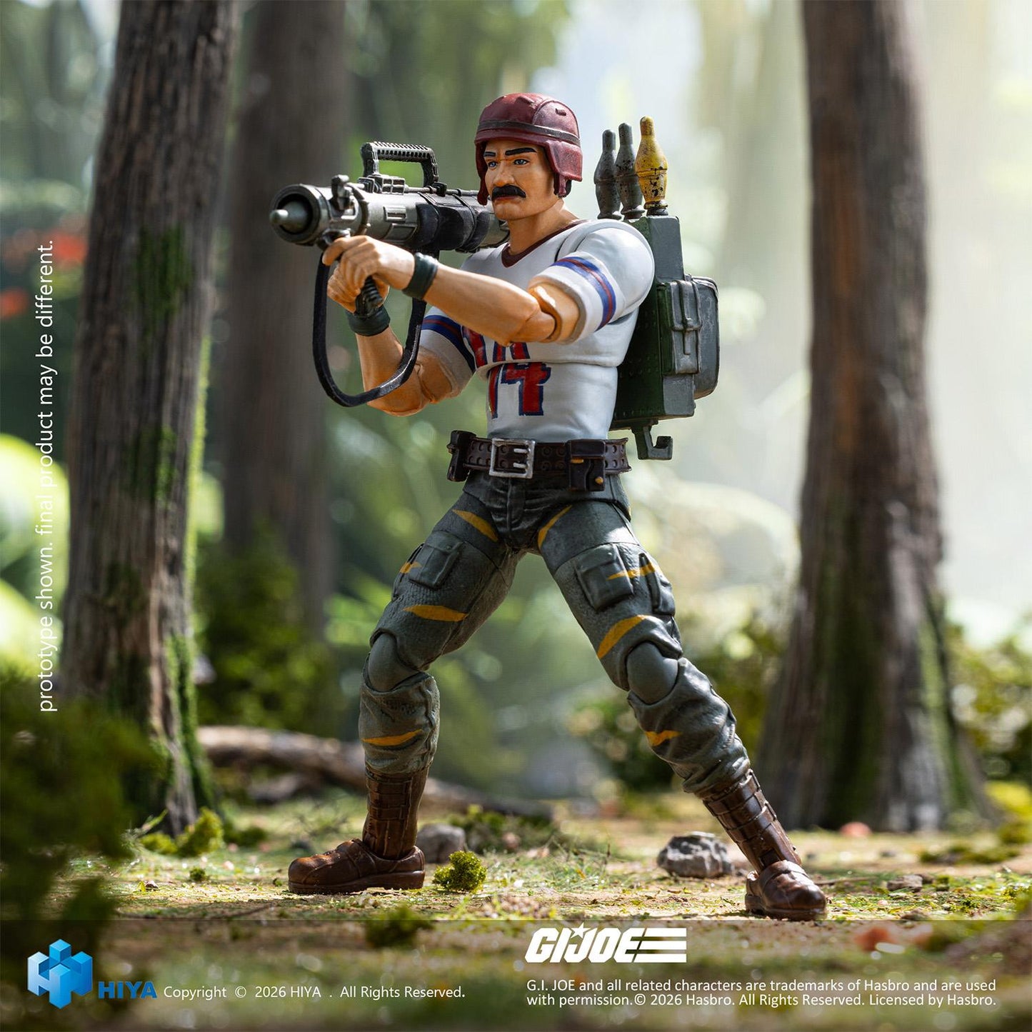 HIYA Exquisite Mini Series 1/18 Scale 4.3 Inch G.I.Joe BAZOOKA Tiger Force Version Action Figure