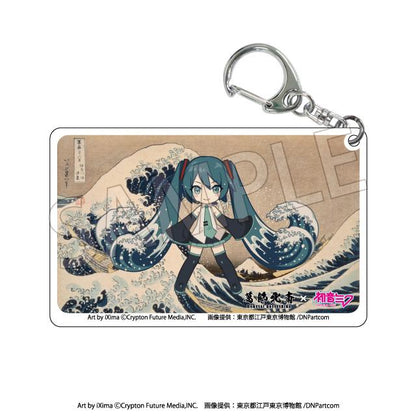 (Blind Box) Hokusai Katsushika x Hatsune Miku Clear Acrylic Key Chain (Rerun)