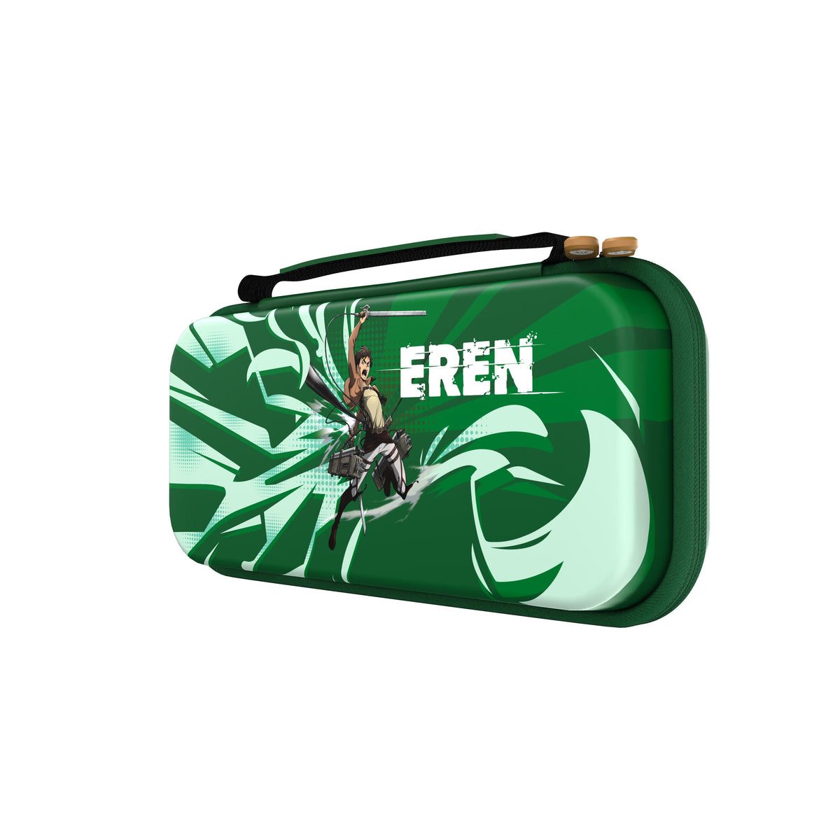 Official Attack on Titan Limited Edition EVA Hard Shell Carrying Case (Eren Green)- Drakong