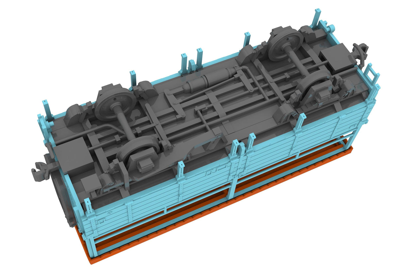 trolley train (blue)