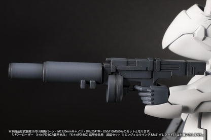 (Model Kits) POWERDoLLS X-4+(PD-802) WEAPON SET2(Shoulder parts for mounting weapons&MC120mmCanon&Dru20ATM&DSG11SMG) (Rerun)