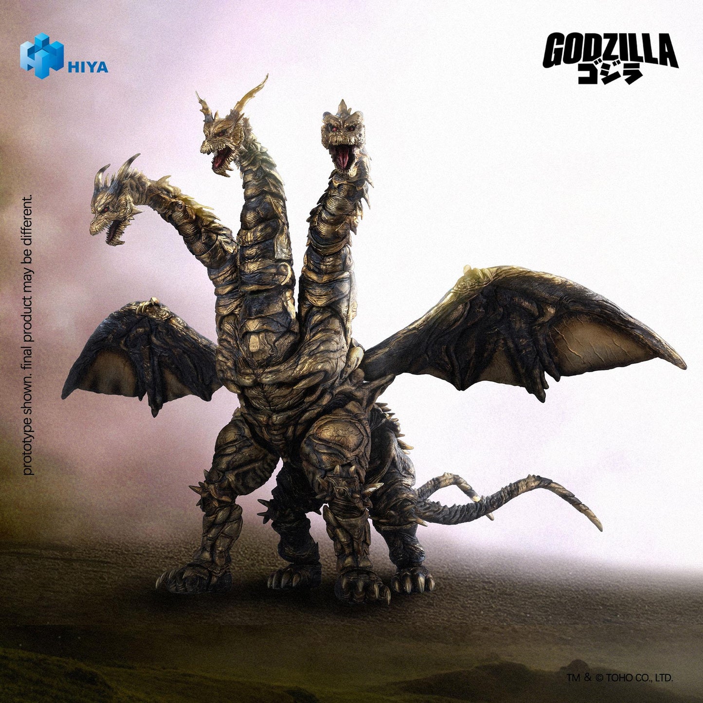 HIYA Exquisite Basic Series None Scale 10 Inch Godzilla Final Wars 2004 Keizer Ghidorah Action Figure