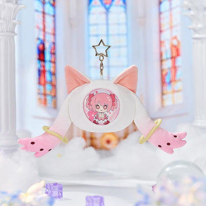 Puella Magi Madoka Magica the Movie -Rebellion- Fluffy Keychain Pinback Button Case