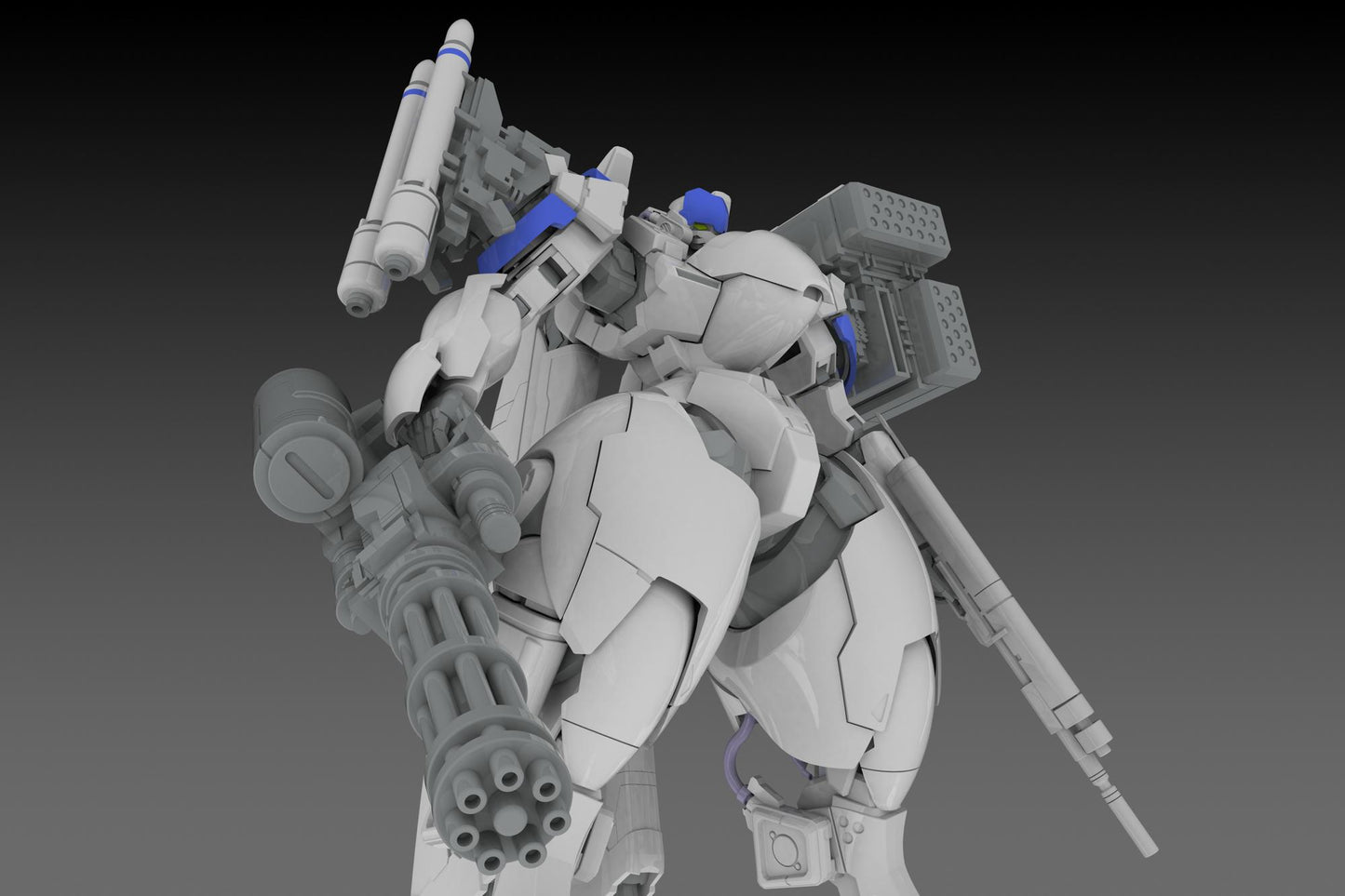 (Model Kits) POWERDoLLS X-4+(PD-802) WEAPON SET3(Shoulder Parts For Mounting Weapons&DRu35 MLC&M7A Gatling Gun) (Rerun)