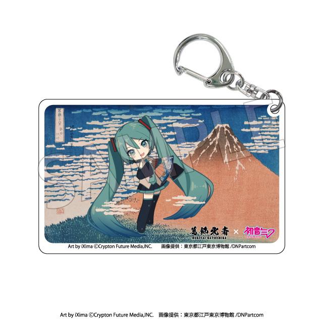(Blind Box) Hokusai Katsushika x Hatsune Miku Clear Acrylic Key Chain (Rerun)