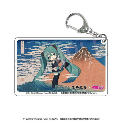(Blind Box) Hokusai Katsushika x Hatsune Miku Clear Acrylic Key Chain (Rerun)