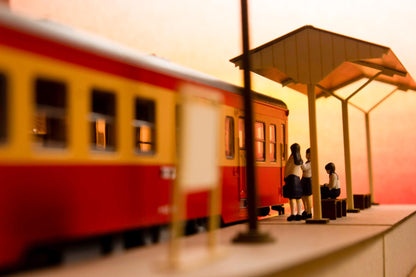 1/80 Scale Paper kit Town Corner Accessory Series Local type island platform Extension set A(Telephone pole・Station name plate)
