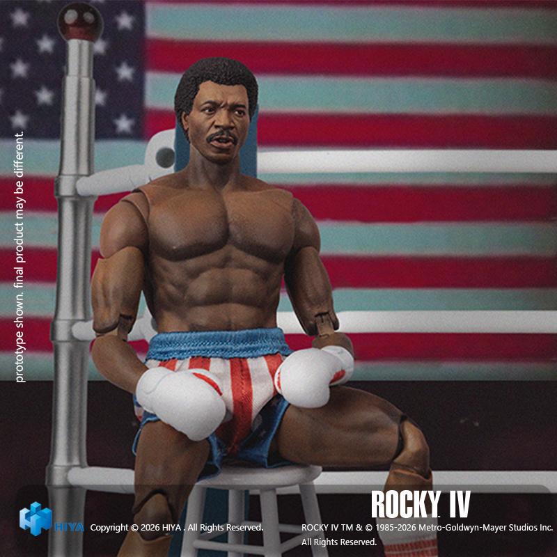 HIYA Exquisite Super Series 1/12 Scale 6 Inch Rocky IV Apollo Action Figure