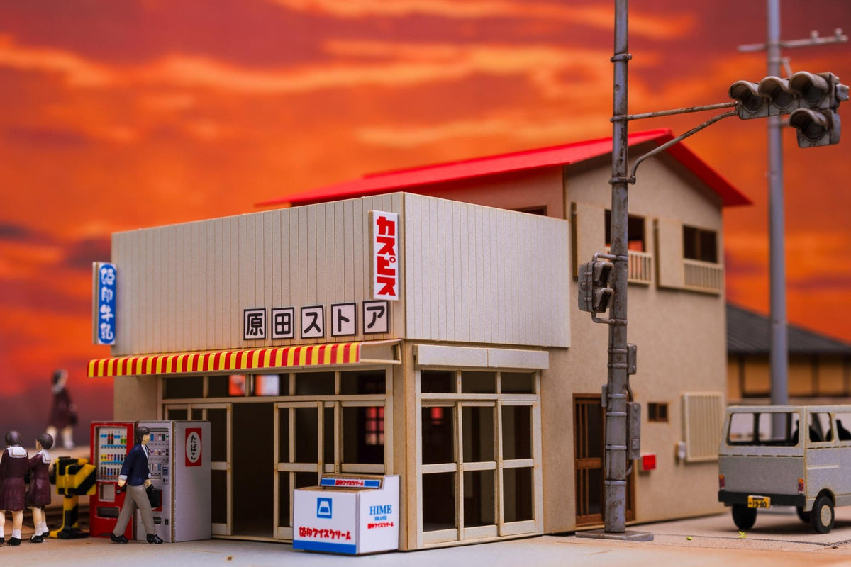 (Model Kits) 1/80 Scale Paper kit Town Corner Accessory Series Store Corner Store