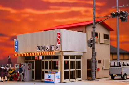 (Model Kits) 1/80 Scale Paper kit Town Corner Accessory Series Store Corner Store