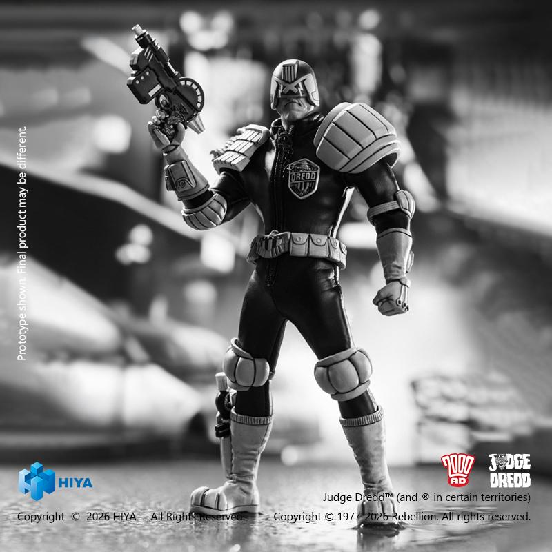 HIYA Exquisite Super Series 1/12 Scale 6 Inch JUDGE DREDD Judge Dredd Black&White Ver. Action Figure
