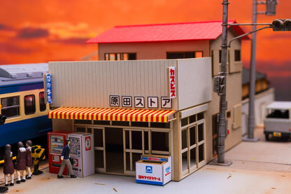 (Model Kits) 1/80 Scale Paper kit Town Corner Accessory Series Store Corner Store