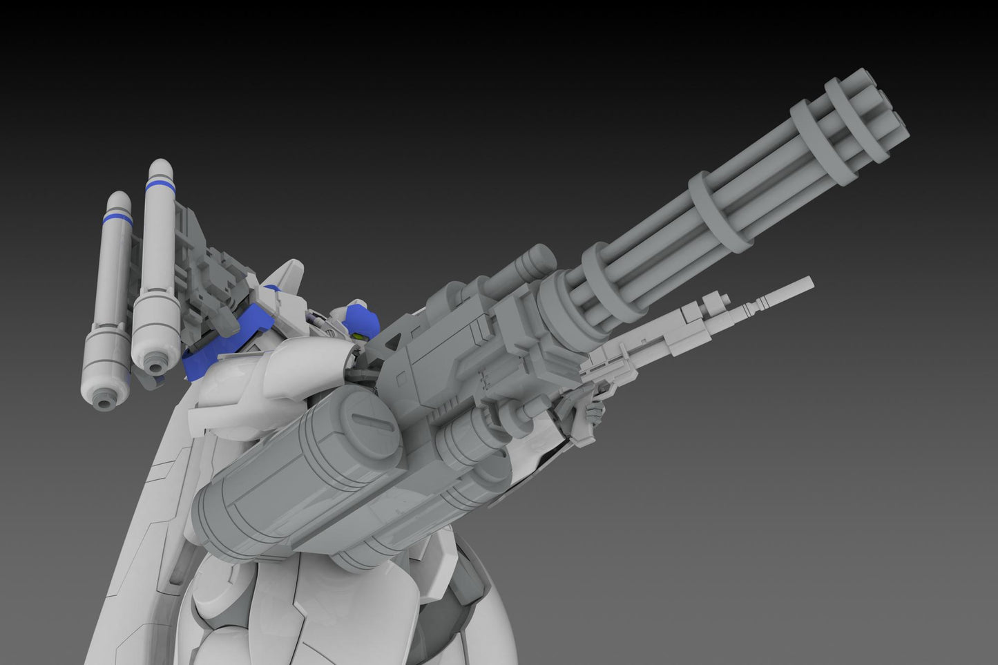 (Model Kits) POWERDoLLS X-4+(PD-802) WEAPON SET3(Shoulder Parts For Mounting Weapons&DRu35 MLC&M7A Gatling Gun) (Rerun)