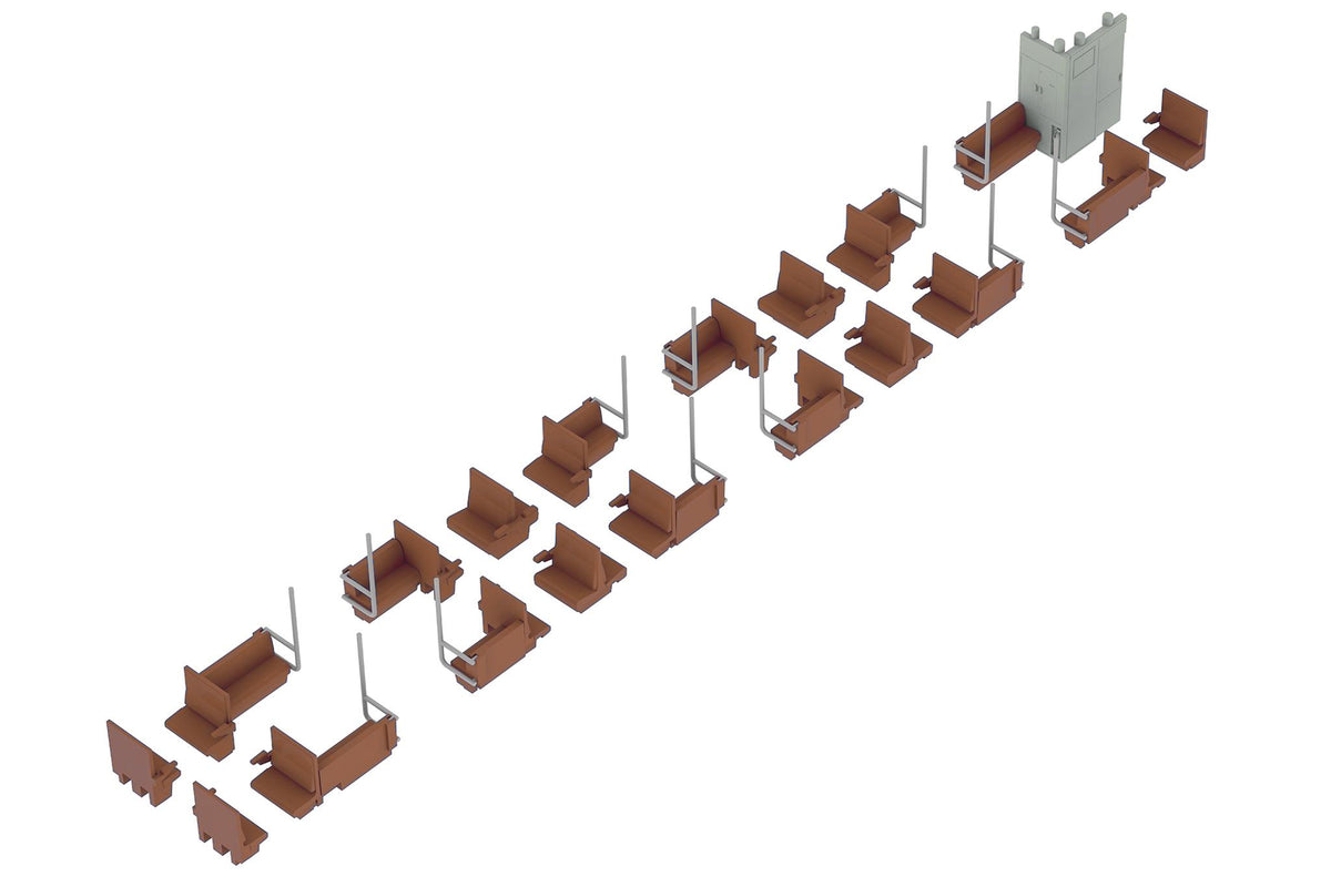 (Model Kits) Semi-cross seat interior set A (brown)