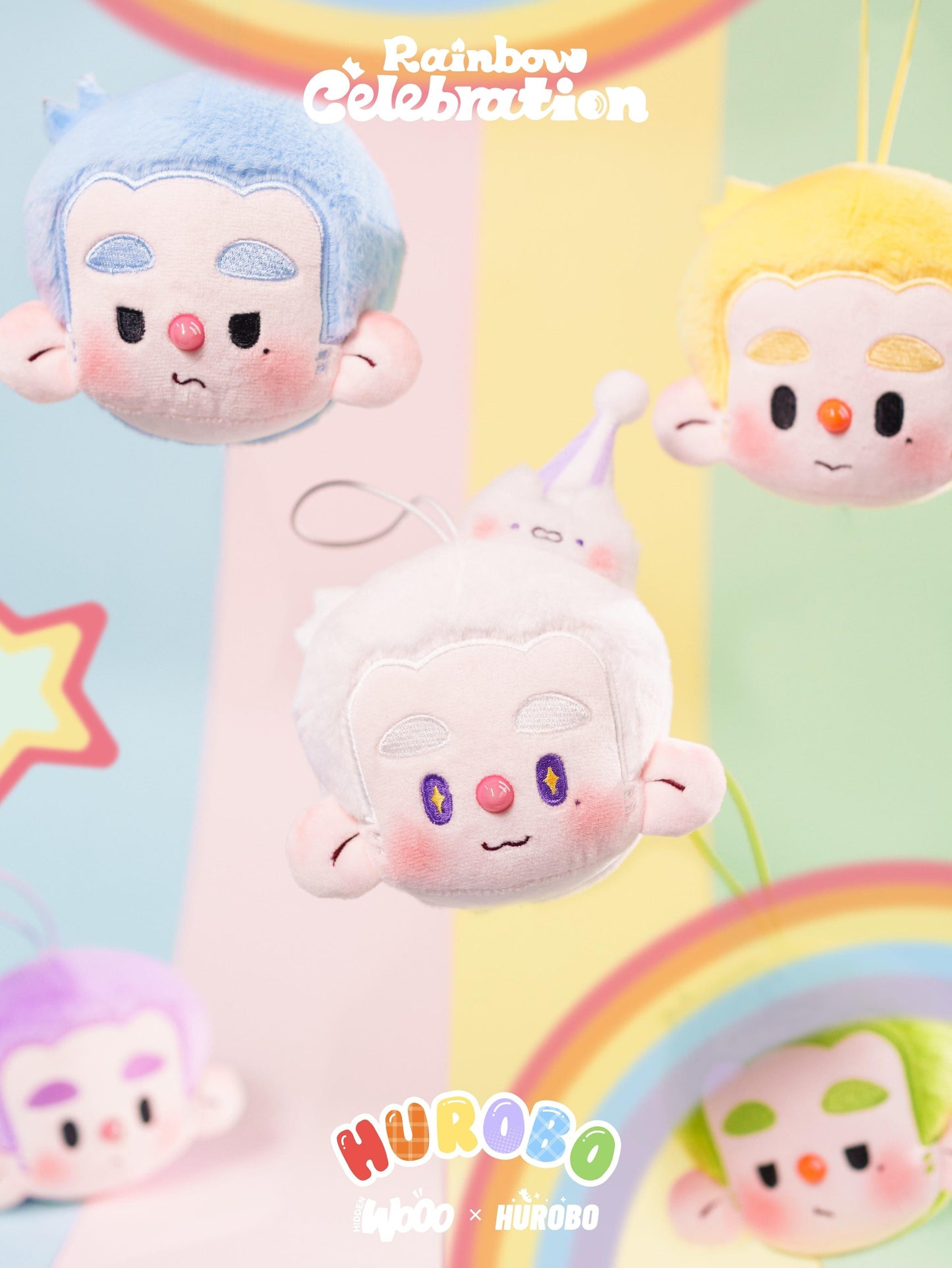 (Blind Box) HUROBO RAINBOW CELEBRATION Plush Pendant