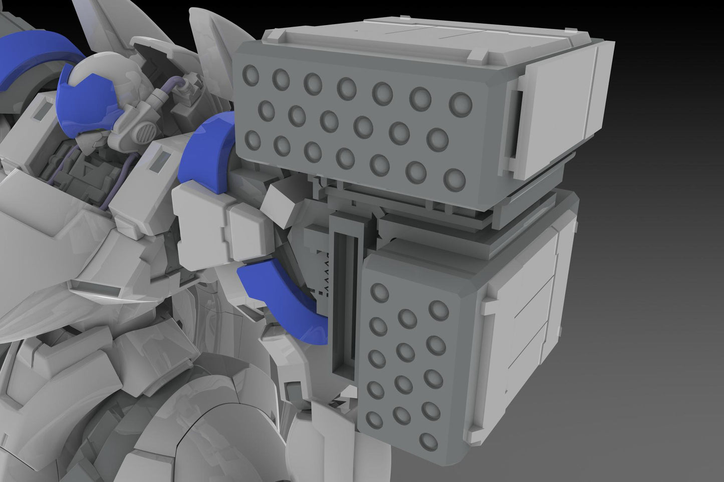 (Model Kits) POWERDoLLS X-4+(PD-802) WEAPON SET3(Shoulder Parts For Mounting Weapons&DRu35 MLC&M7A Gatling Gun) (Rerun)