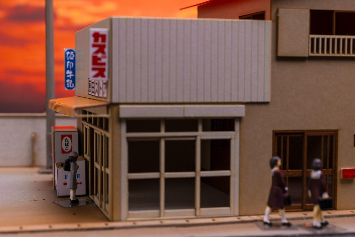 (Model Kits) 1/80 Scale Paper kit Town Corner Accessory Series Store Corner Store