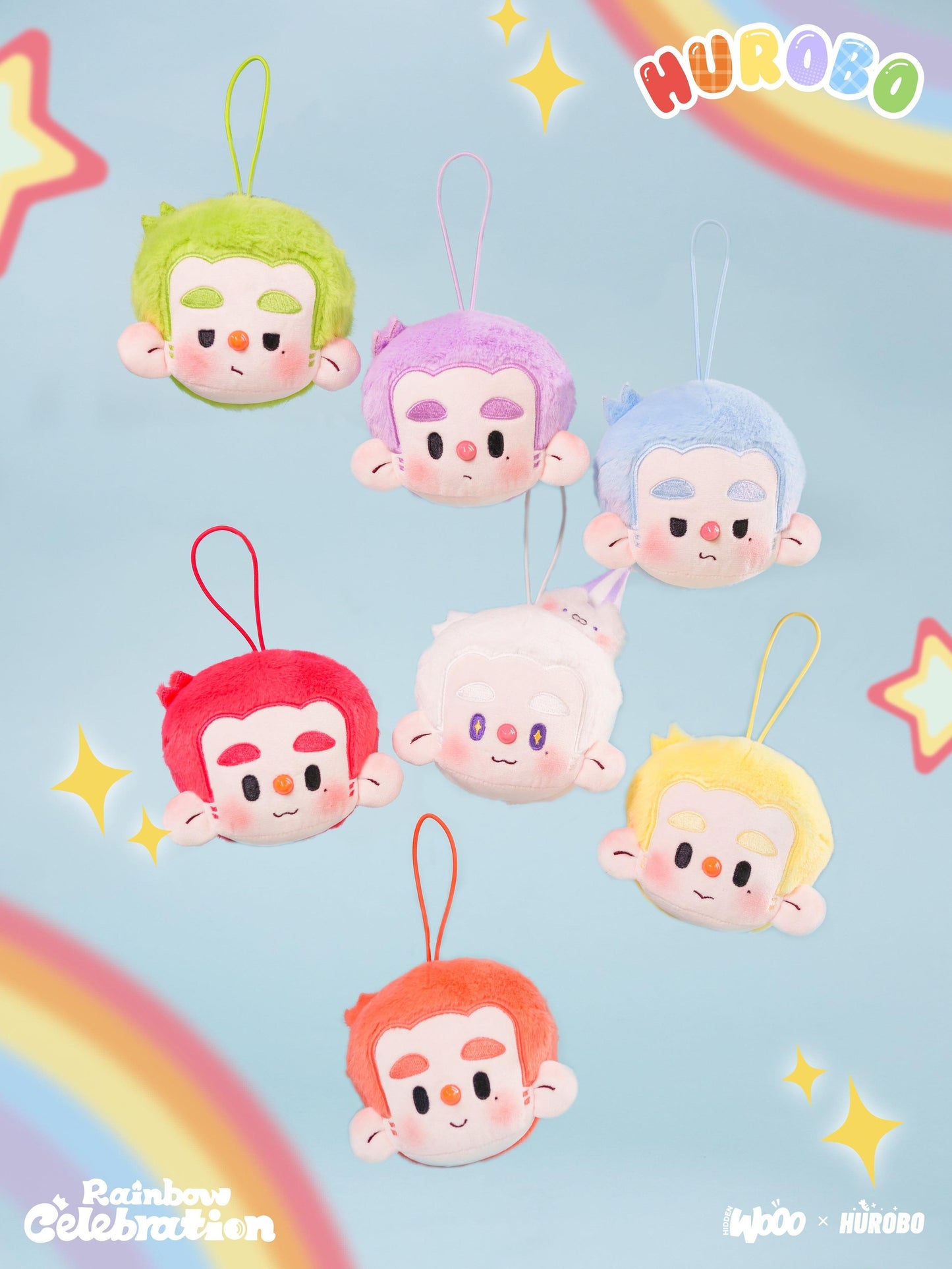 (Blind Box) HUROBO RAINBOW CELEBRATION Plush Pendant