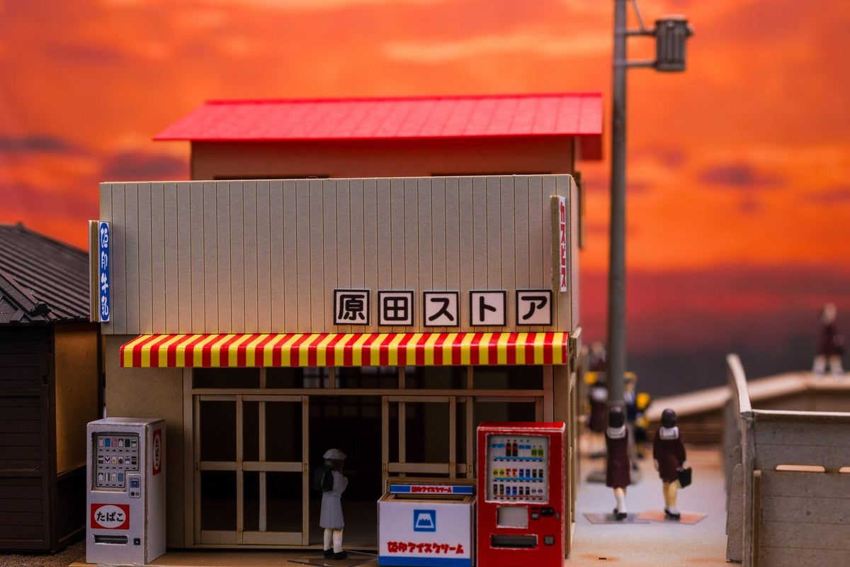 (Model Kits) 1/80 Scale Paper kit Town Corner Accessory Series Store Corner Store