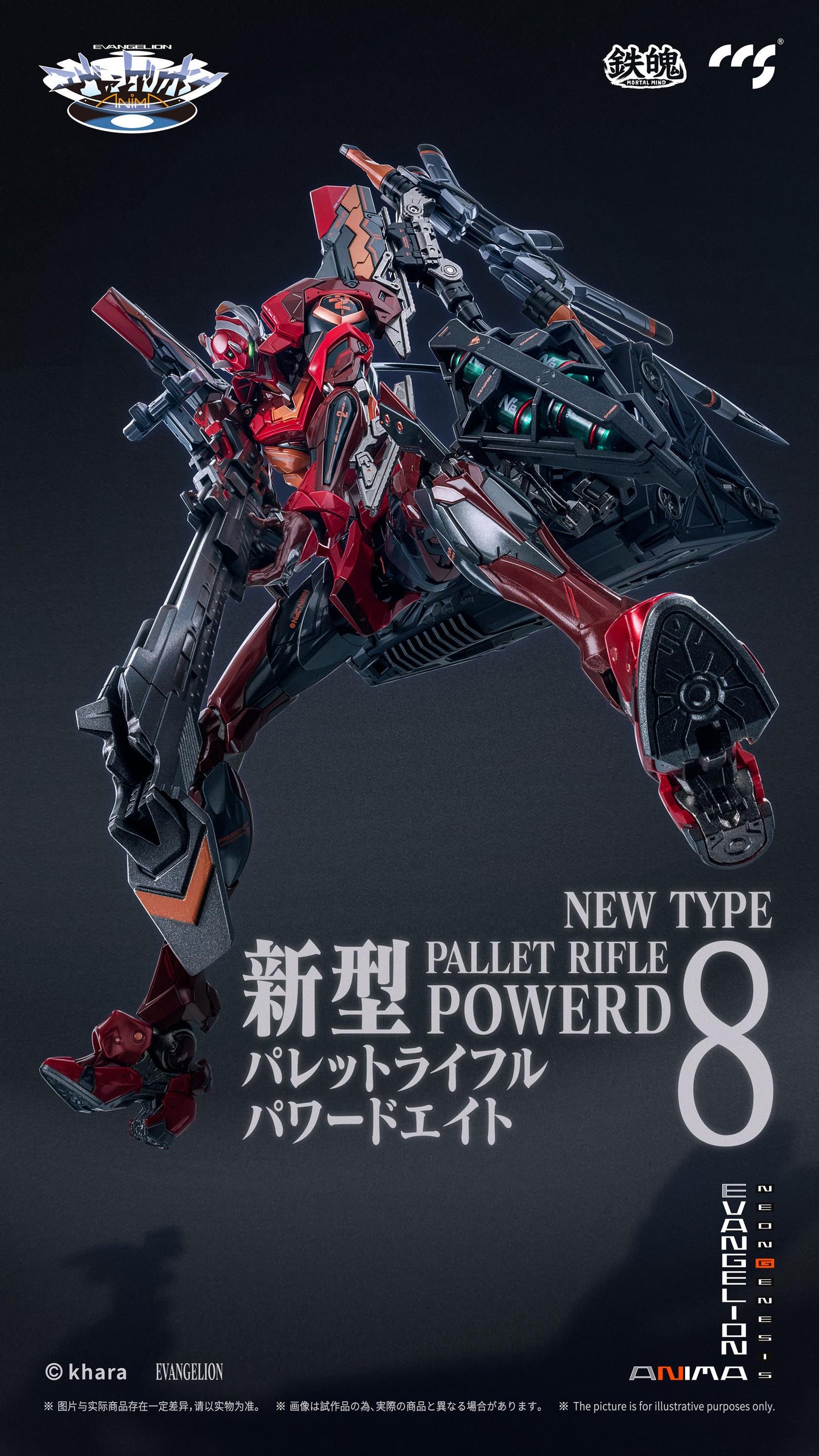 CCSTOYS MORTAL MIND SERIES "EVANGELION ANIMA" EVANGELION UNIT-02 TYPE II ALLOY ACTION FIGURE