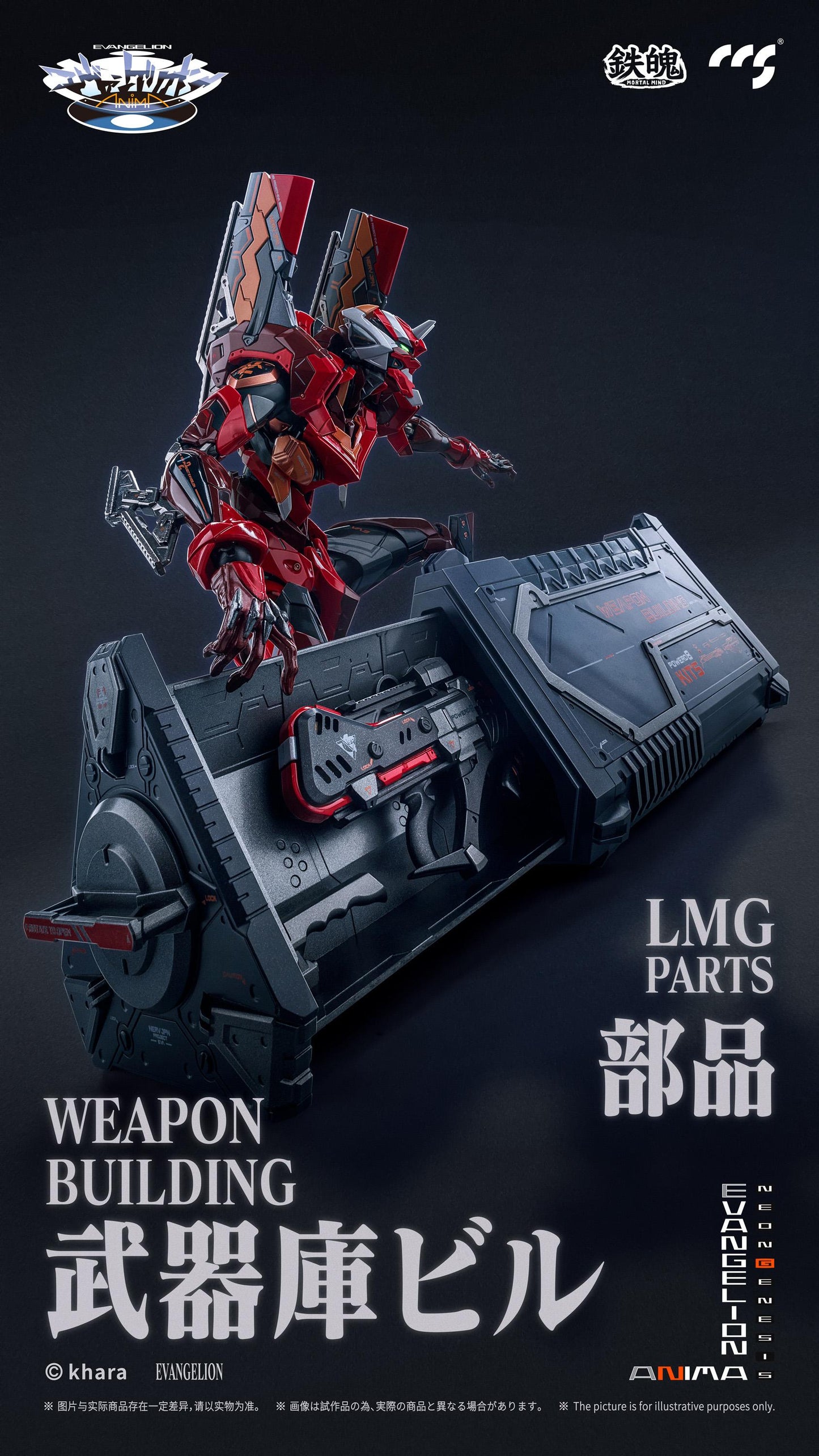 CCSTOYS MORTAL MIND SERIES "EVANGELION ANIMA" EVANGELION UNIT-02 TYPE II ALLOY ACTION FIGURE