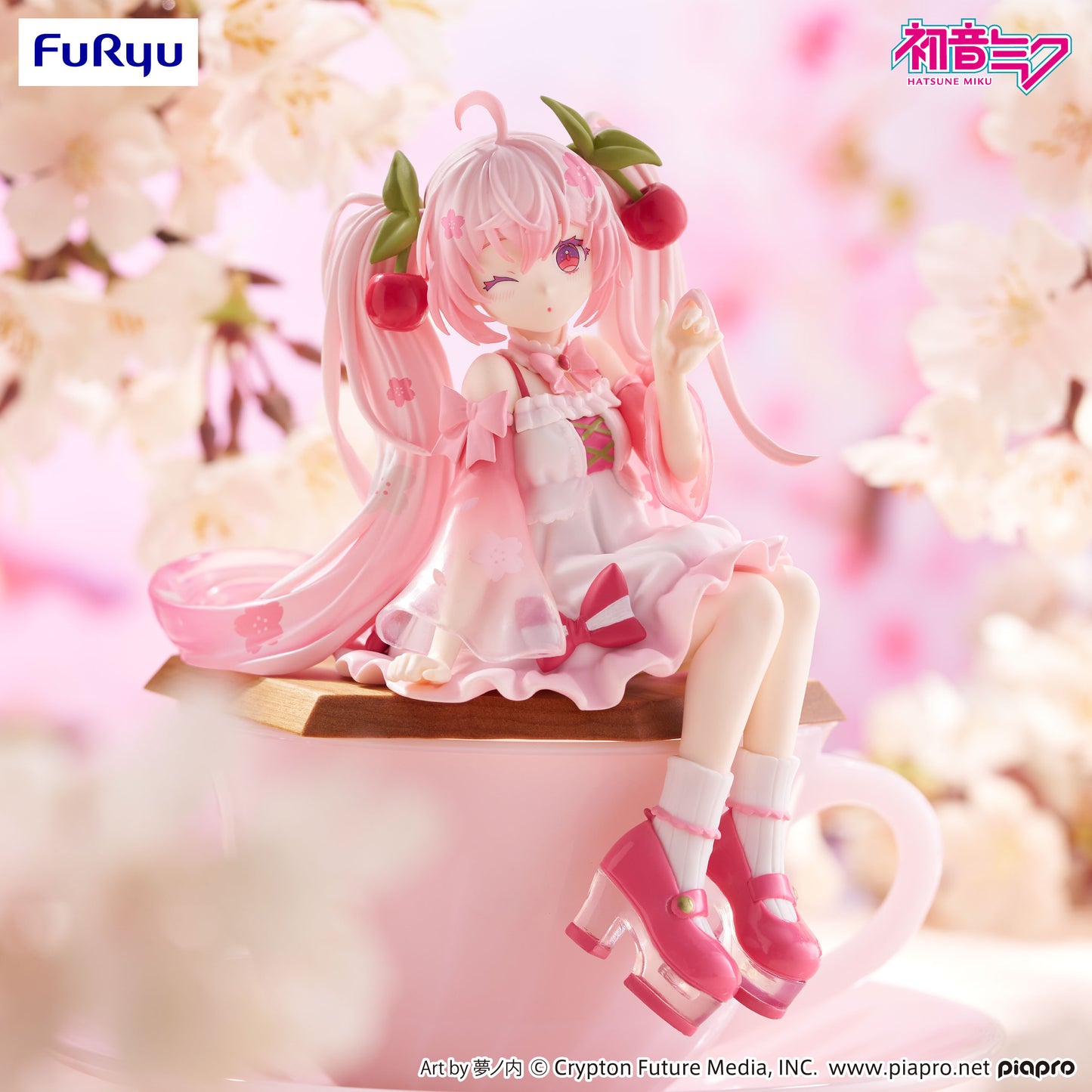 Hatsune Miku Noodle Stopper Figure -Sakura Miku 2025 Wink ver.-